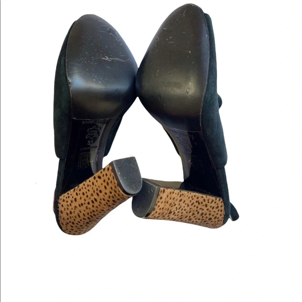 Karen Millen Suede Heels Animal print heel